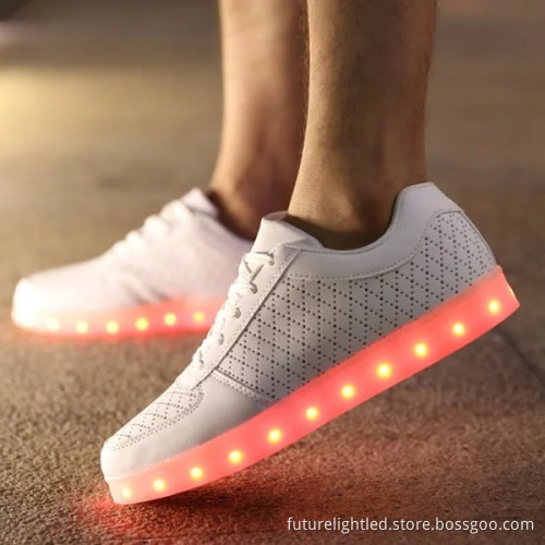 Rechargeable led light sneaker,fashion dance led shoes for women